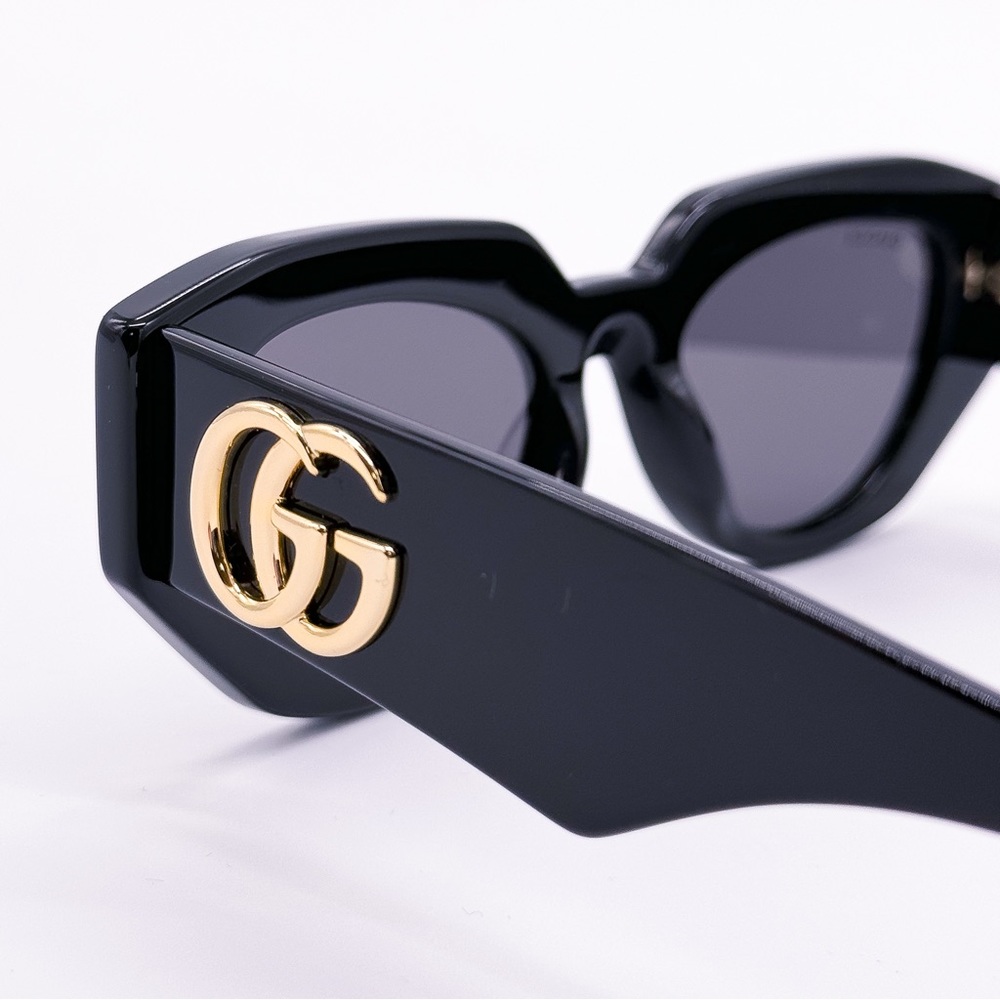 NEW GUCCI SUNGLASSES GG1421S 001 WOMEN BLACK  EYEWEAR GUCCI - Picture 9 of 13